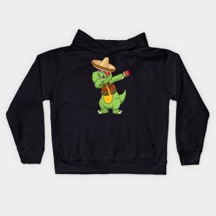 Dabbing T-rex Cinco De Mayo Kids Hoodie